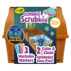 Crayola Scribble Scrubbie Glow Ocean Chest Habitat for storing and washing sea friends after play