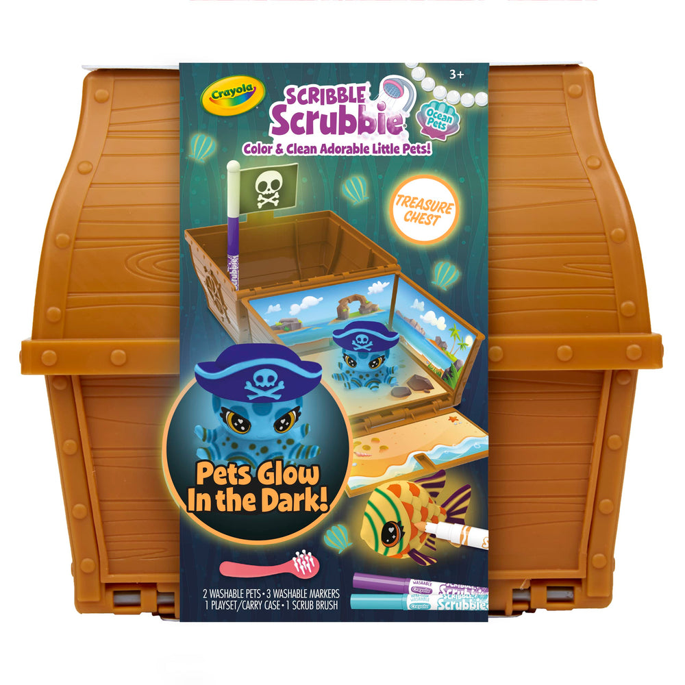 Crayola Scribble Scrubbie Glow Ocean Octopus Marco glows in the dark for creative decoration