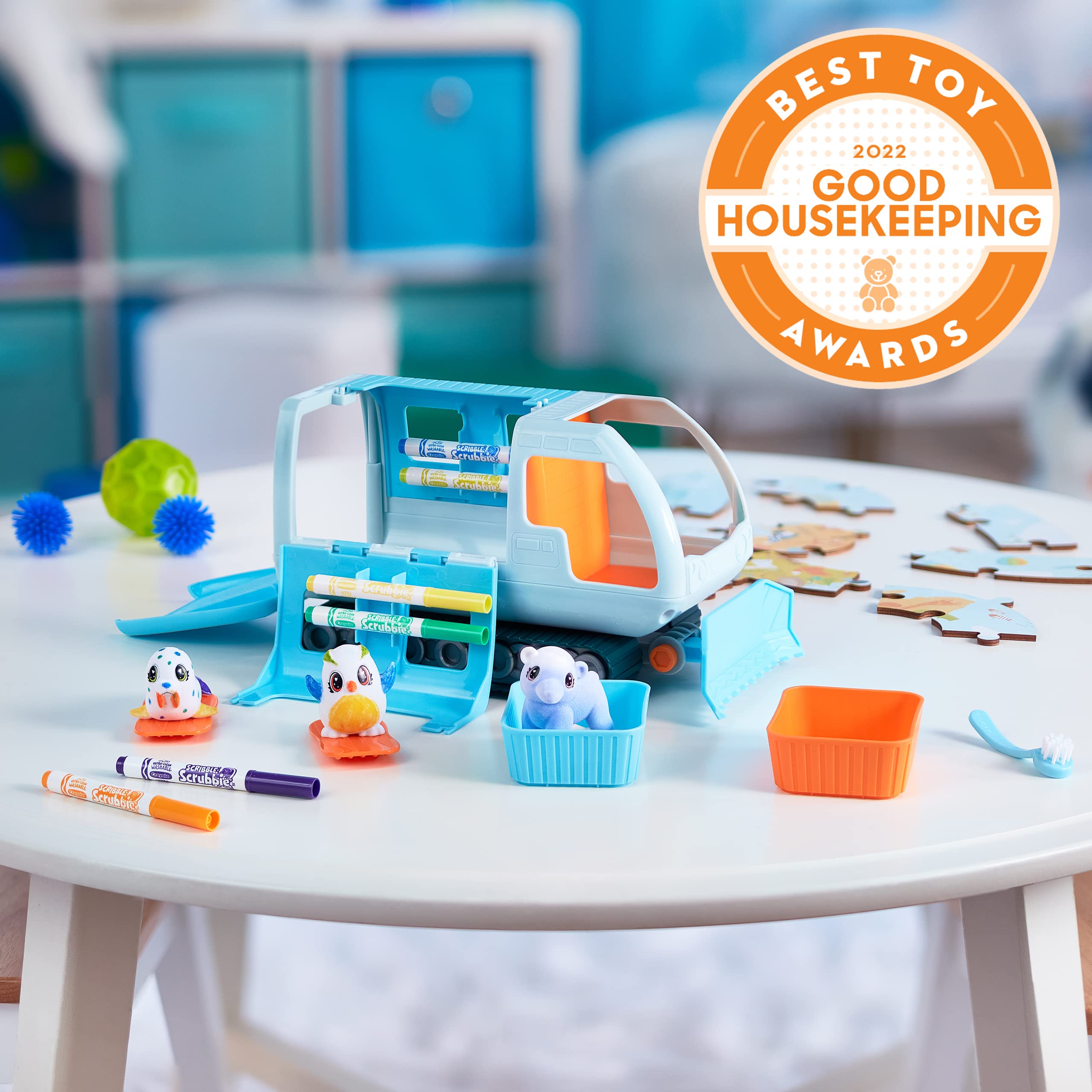 Crayola Scribble Scrubbie Pets playset inspires creative pretend play.
