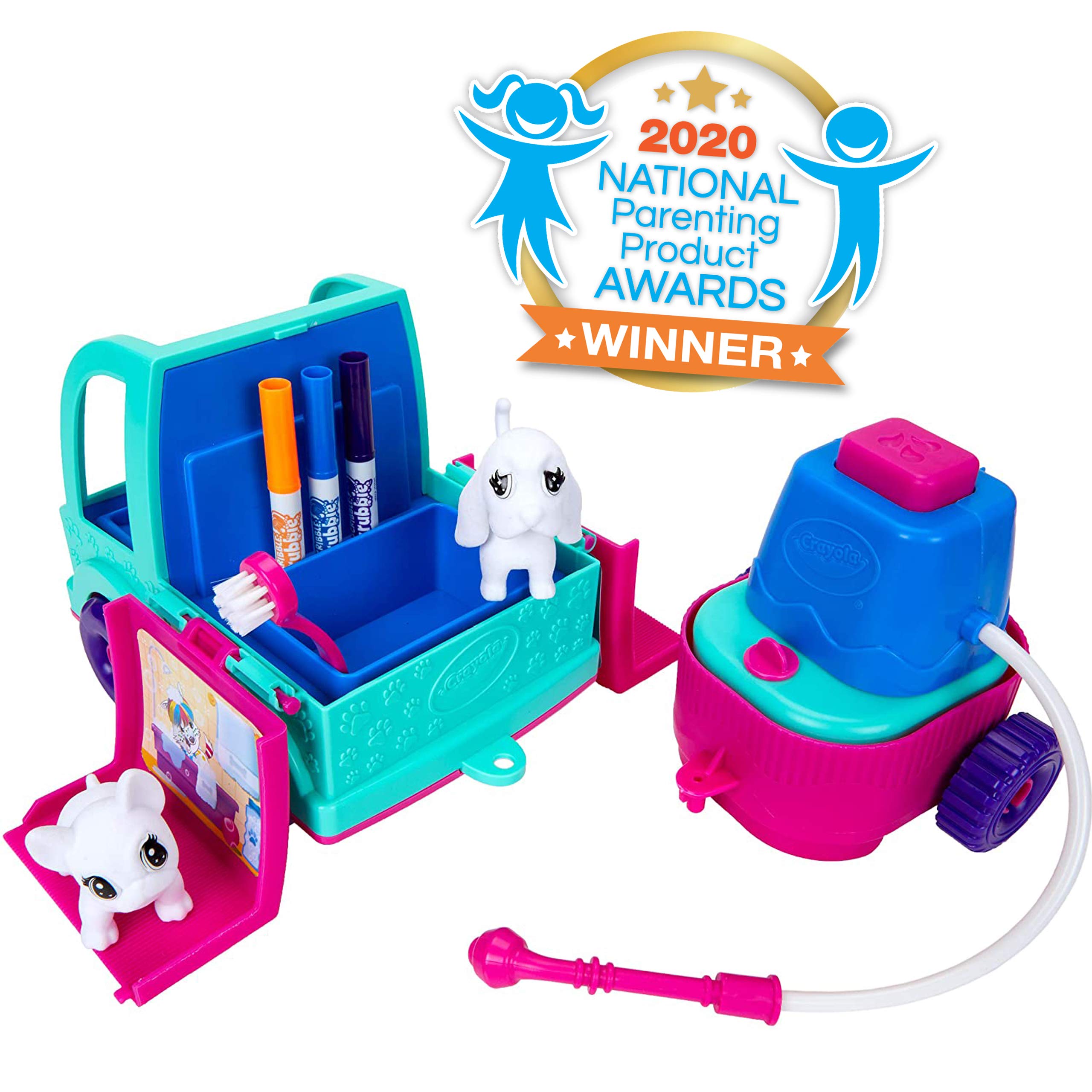 Crayola Scribble Scrubbie Pets scrub brush for gentle grooming between outfits.
