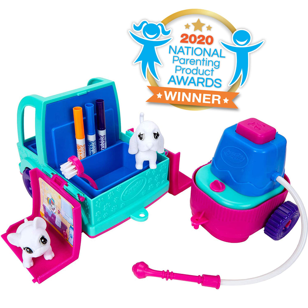 Crayola Scribble Scrubbie Pets scrub brush for gentle grooming between outfits.