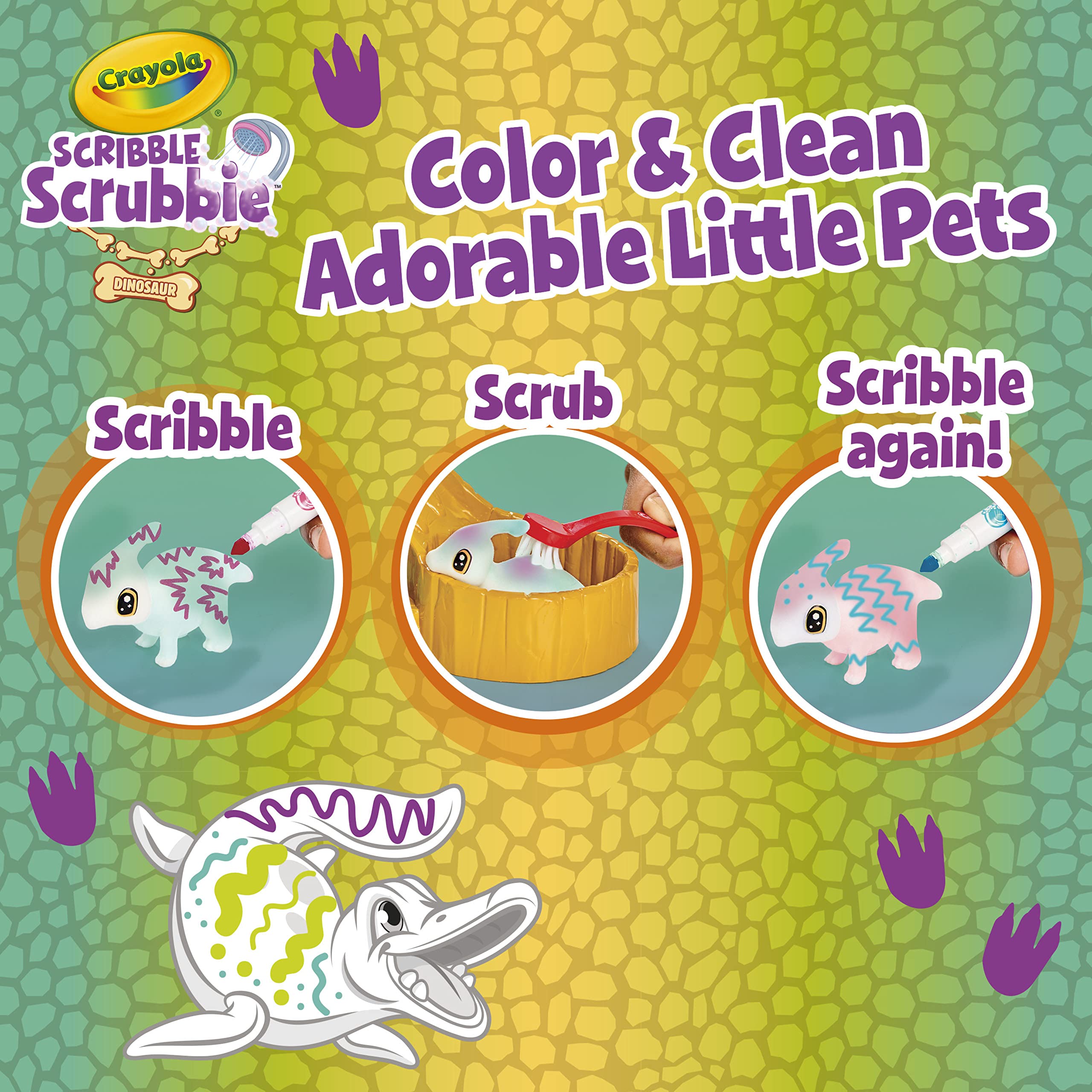 Crayola Scribble Scrubbie washable markers for bold, mess-free doodling.