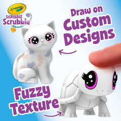 Crayola Scribble Scrubbie washable markers in vibrant colors for reuse.