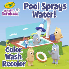 Crayola Scribble Scrubbies Bluey Poolside Playset eight washable markers for vibrant color options