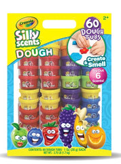 Crayola Silly Scents Dough 60-pack pictured, perfect for classroom sensory activities.