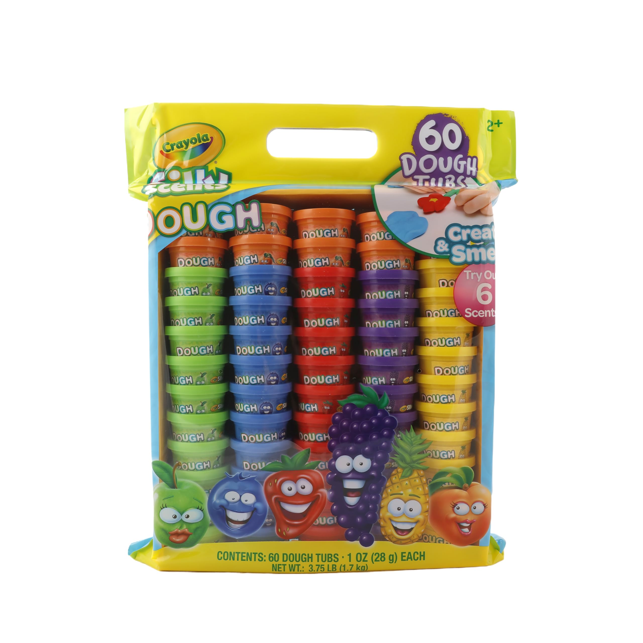 Crayola Silly Scents Dough 60-pack scented dough sparks creativity and exploration.