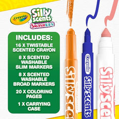 Crayola Silly Scents broad-line markers for bold strokes and scents.