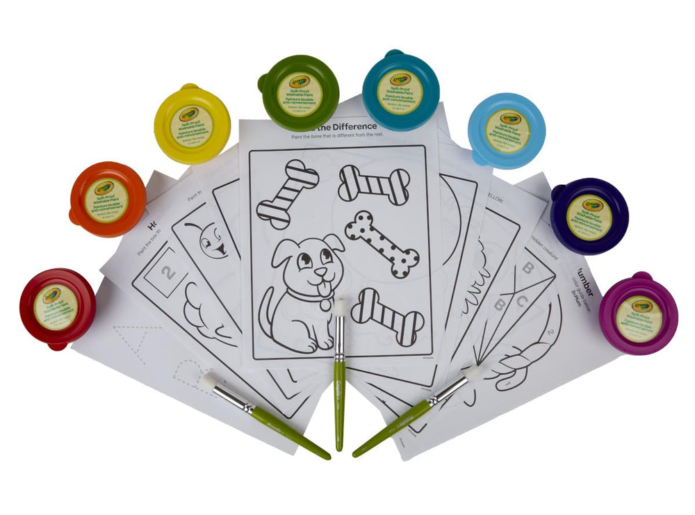 Crayola Spill Proof Paint Set washable colors wash out of clothes