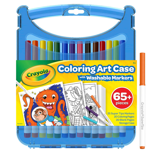 Crayola washable markers provide mess-free coloring on skin and clothing.