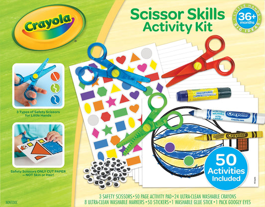 Crayola toddler safety scissors with straight blades ease paper cutting for little hands
