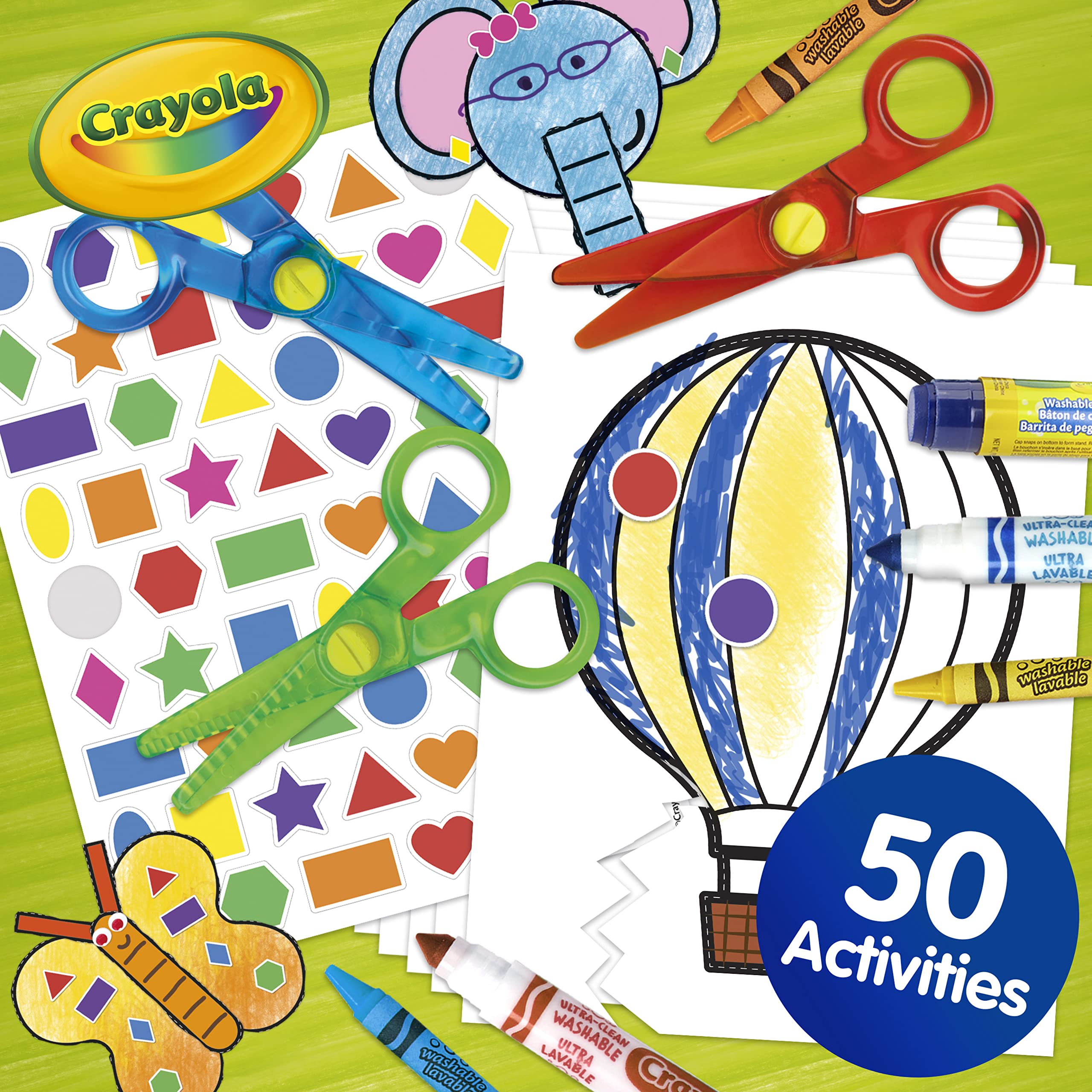 Crayola wavy scissors support playful cutting patterns for growing motor control