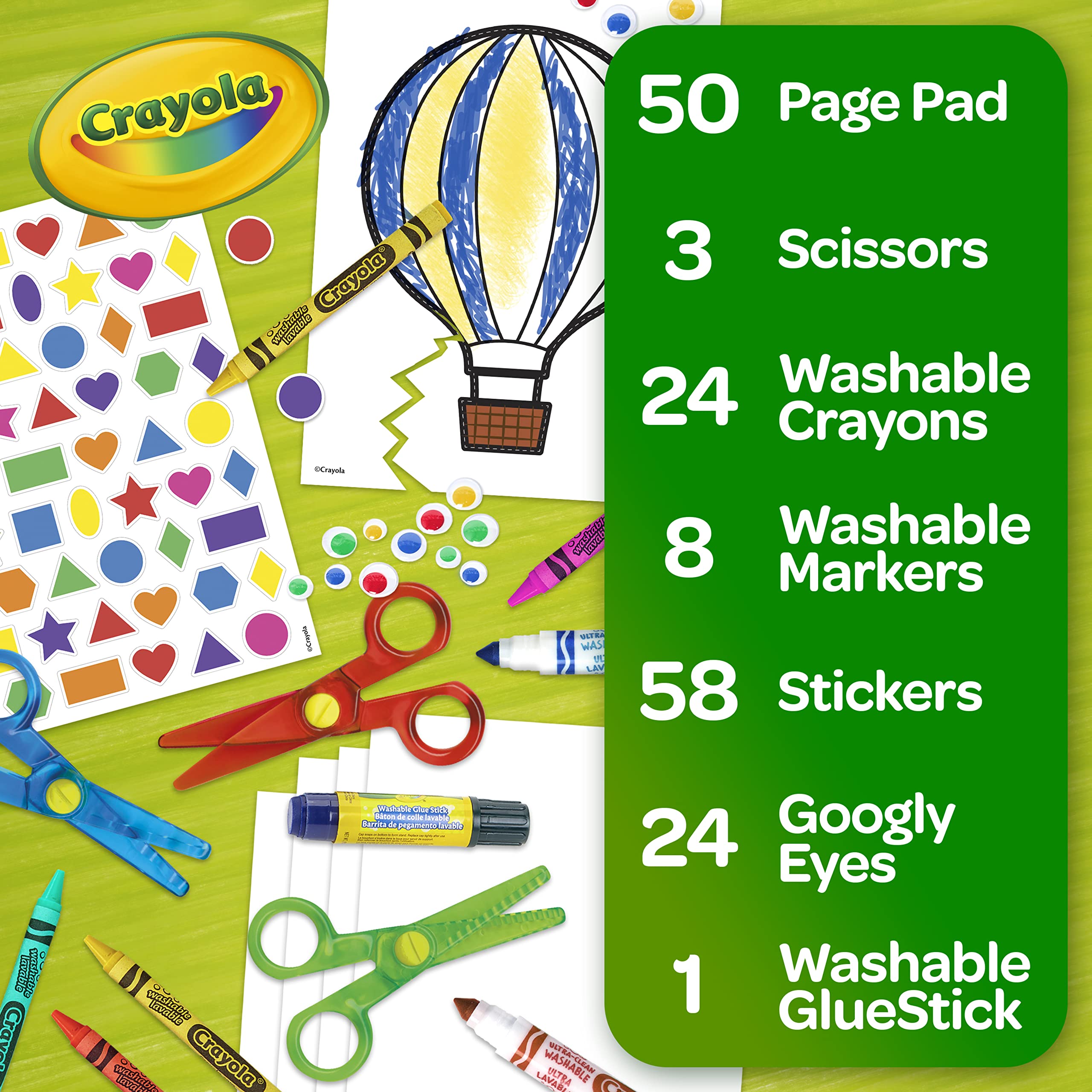 Crayola 50-page scissor skills activity pad guides practice