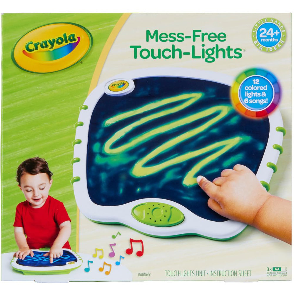 Child engages light-up colors on Crayola Doodle Board for vibrant creative play.