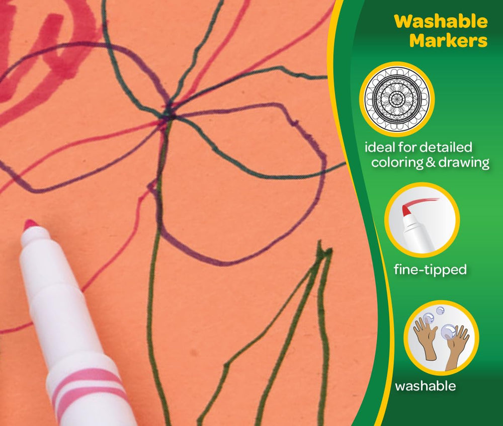 Back-to-school setup with Crayola Ultra Clean markers ready for daily use.