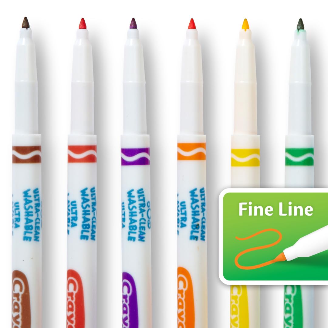 Washing demo: Crayola Ultra Clean ink on skin cleans easily.