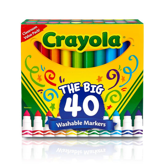 Crayola Ultra Clean Markers color swatch showing a wide palette for creativity