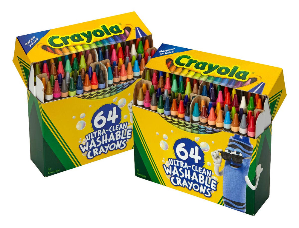 Crayola Washable Crayons doodle mess-free finish enabling easy cleanup