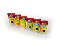 Crayola green finger paints for imaginative play, EZ squeeze bottles reduce spills.