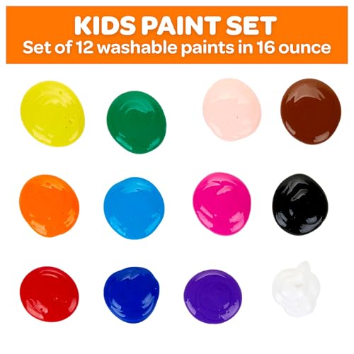 Crayola 16oz bottle pour highlights smooth flow for kids use.