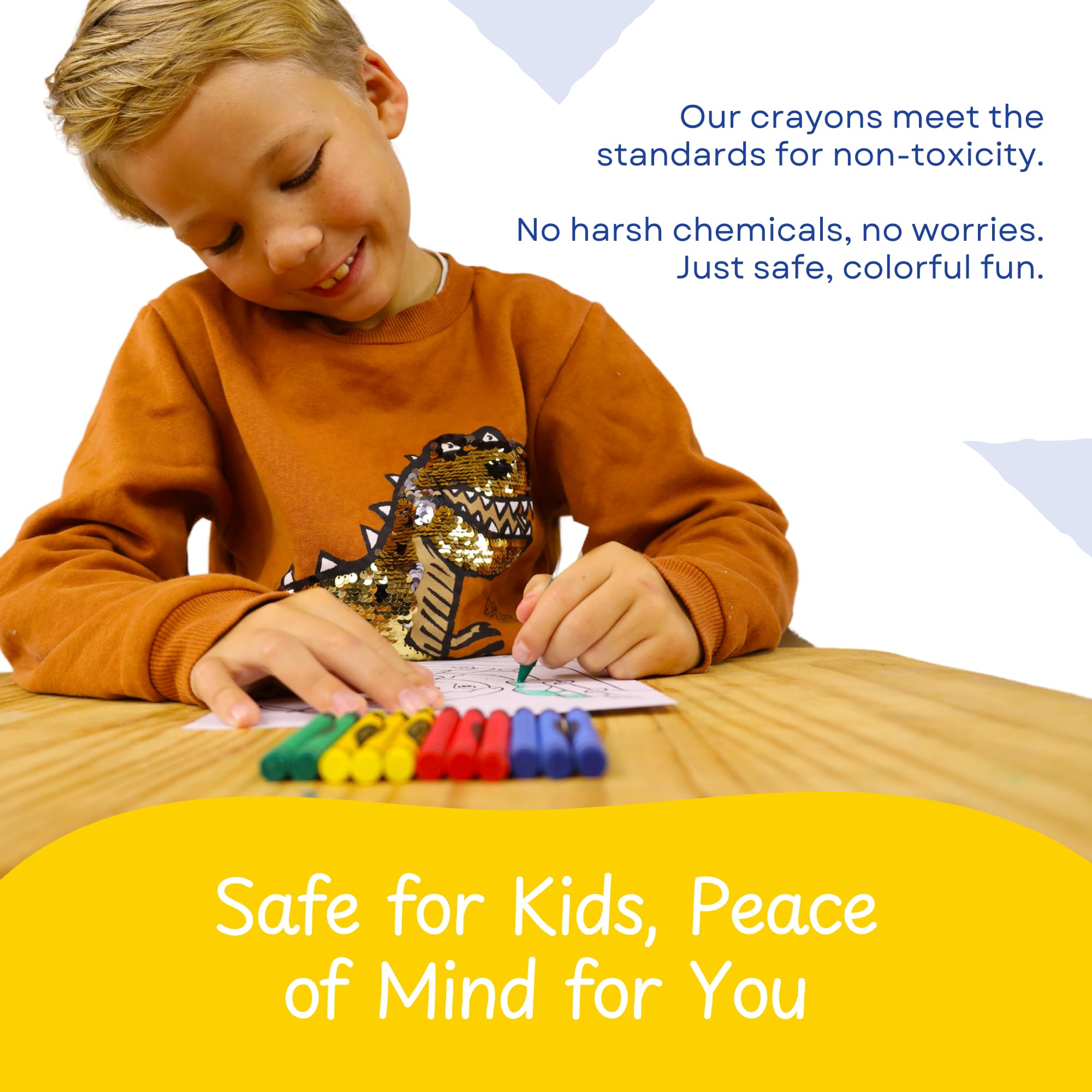 Non-toxic CrayonKing crayons meet ASTM D4236 safety standards