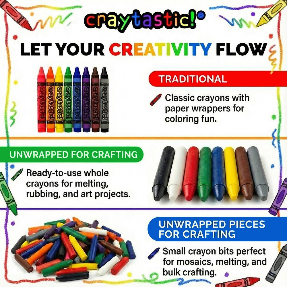 Craytastic classroom use — durable crayons for daily learning and drawing.