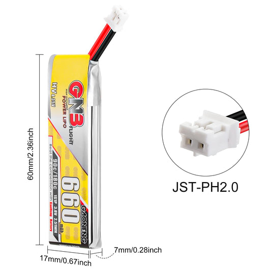 Crazepony 4-pack 1S LiPo batteries ready for racing drones