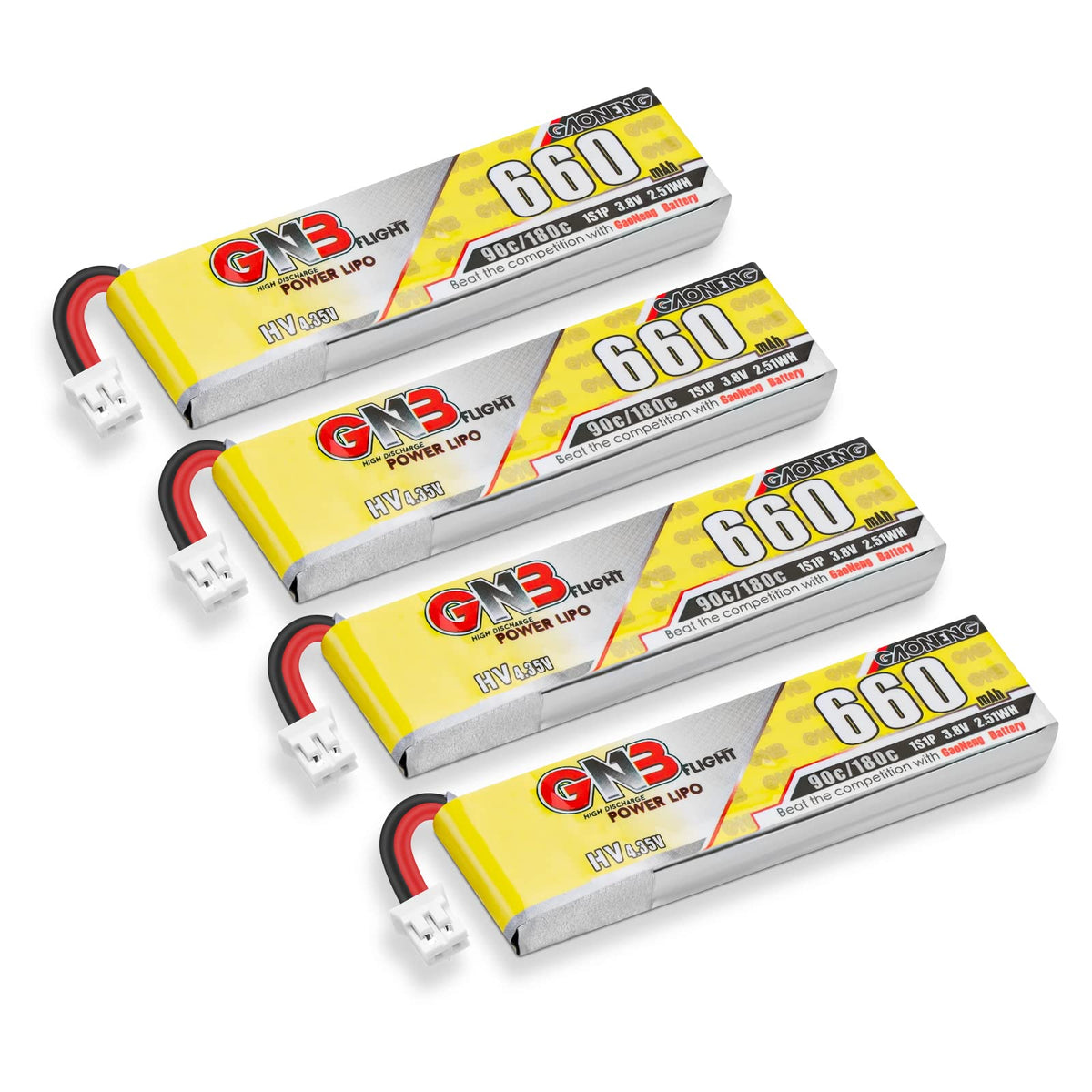 Crazepony 660mAh 1S LiPo battery with 90C/180C bursts for micro FPV drones