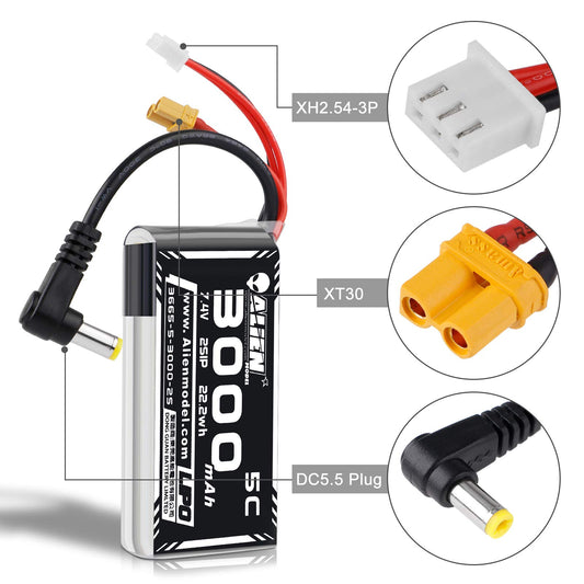 Crazepony Fat Shark compatibility battery ready for extended FPV sessions.