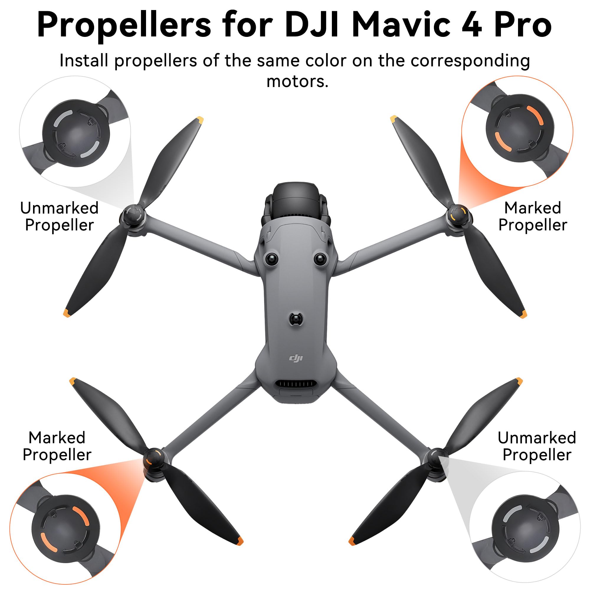 Craznick Mavic 4 Pro propellers with quick-release for fast swaps.
