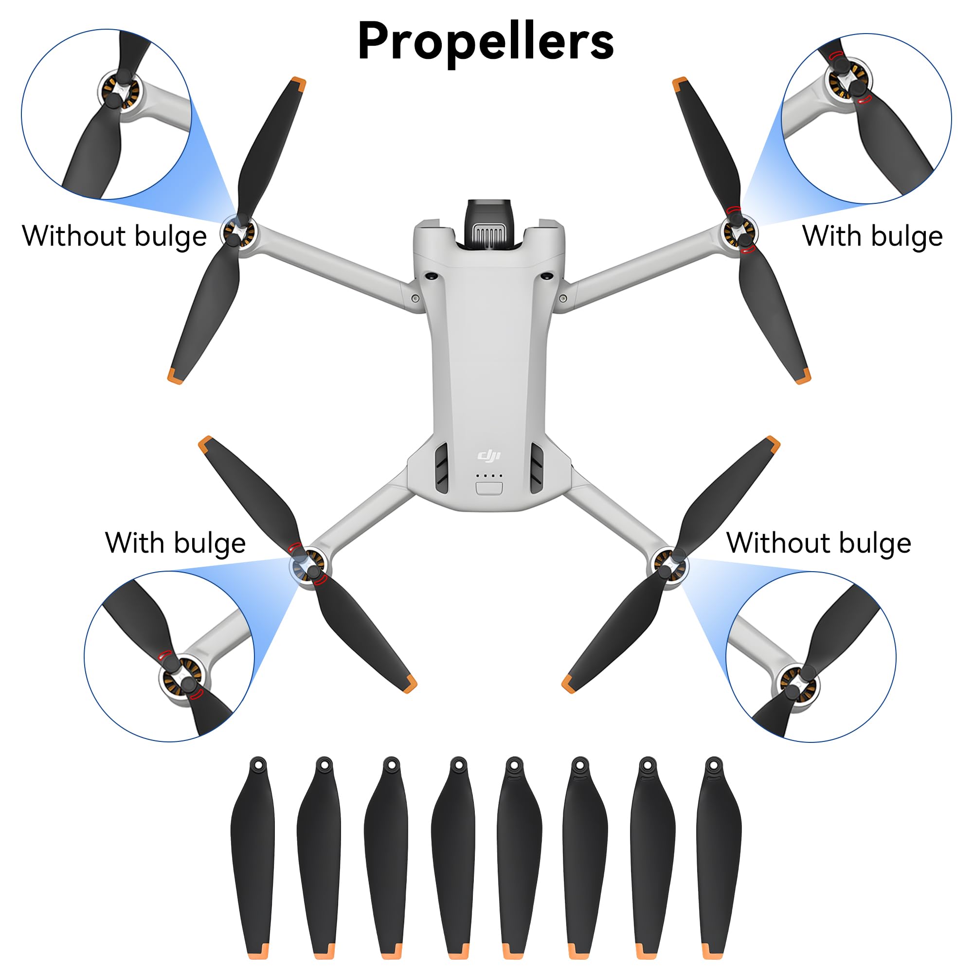 Craznick Mini 3 Pro low-noise blades offer smooth, quiet operation