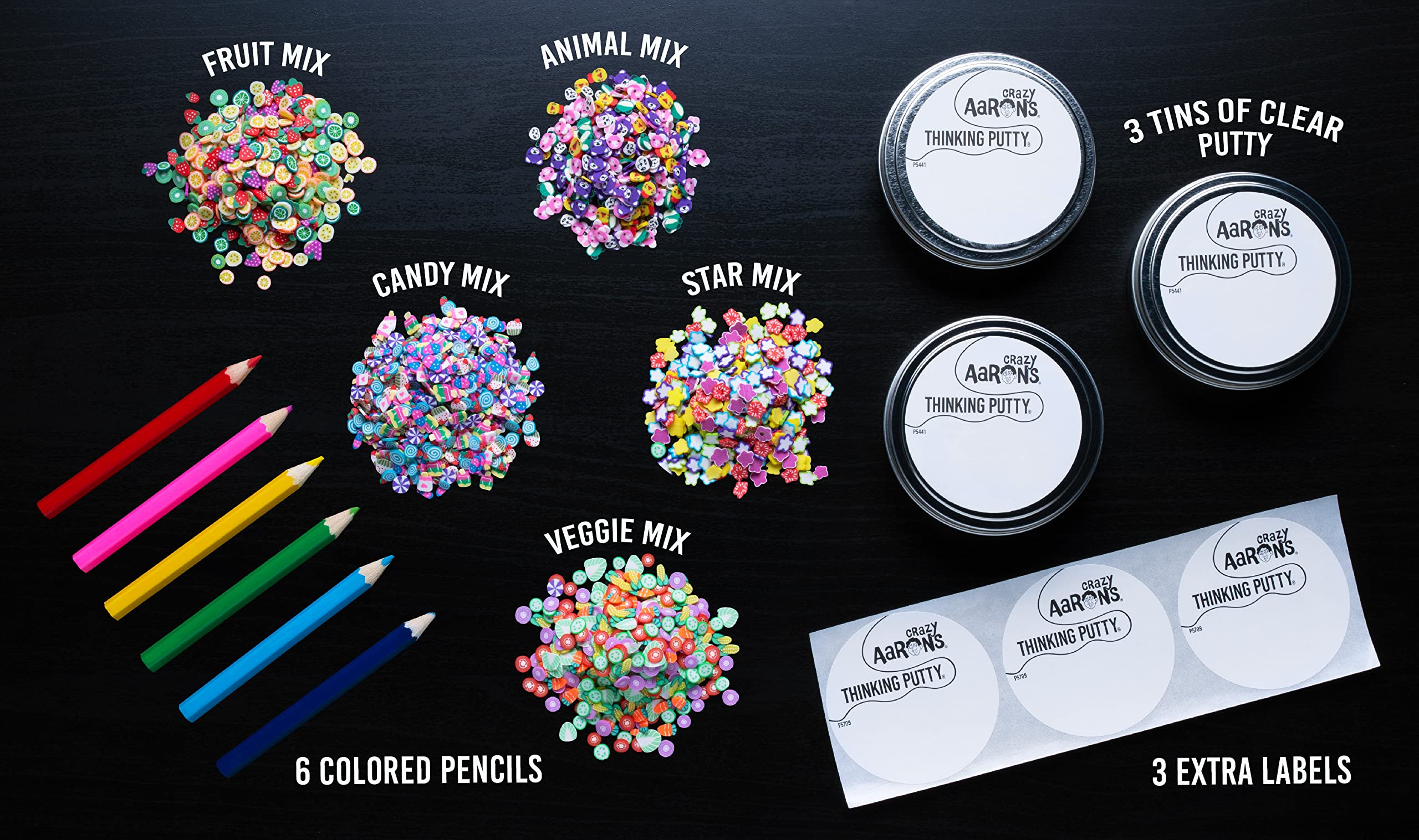 Colored pencils included in Crazy Aaron's Hide Inside Mix by Me Kit for sketching ideas.