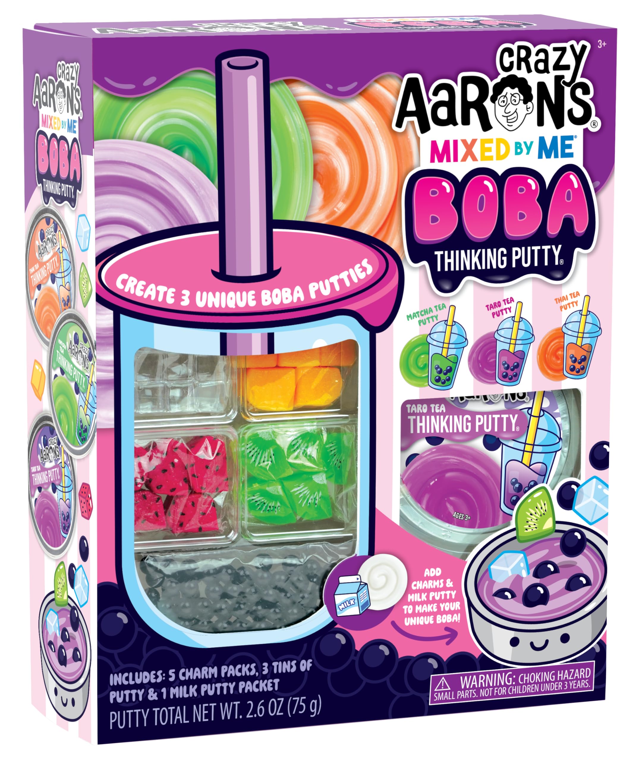 Crazy Aaron's Mixed by Me Boba kit charm packs encourage creative play