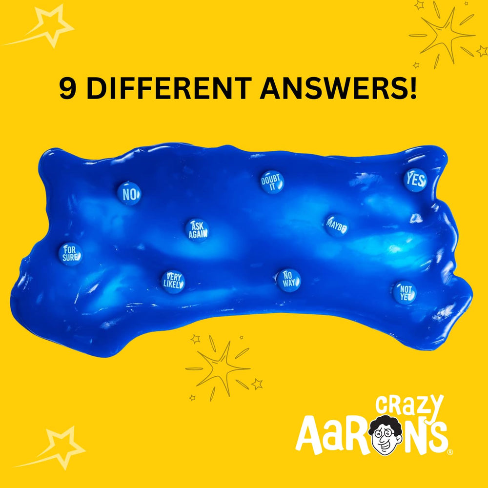 Kid exploring Crazy Aaron's Prediction blue putty in a classroom.