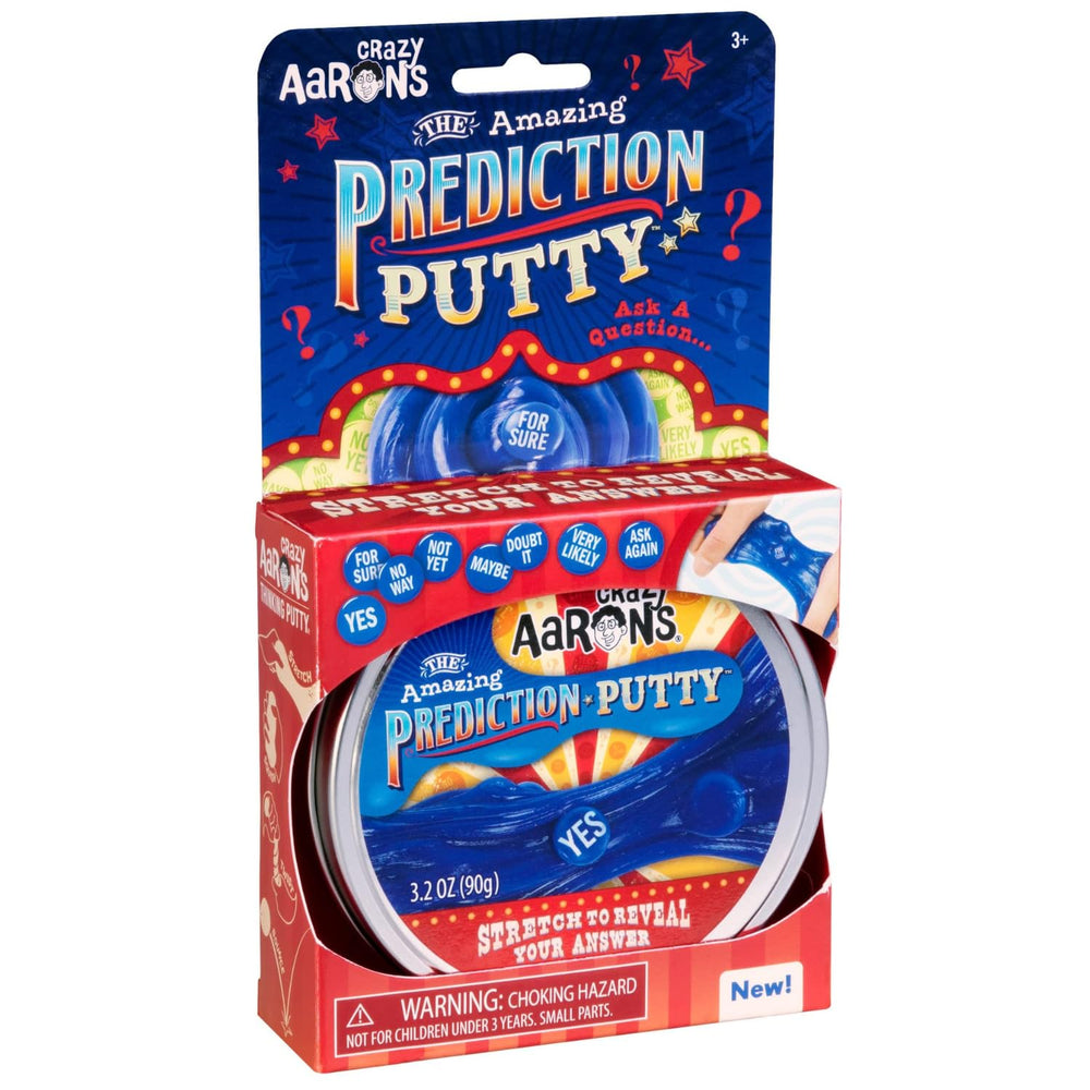 Crazy Aaron's blue putty stretches for flexible play.