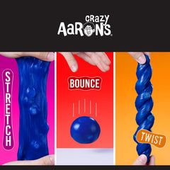 Close-up of Crazy Aaron's Prediction blue putty texture for sensory play.
