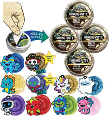 Crazy Aaron's Putty Lost Treasure Guardian tin shows a collectible guardian with tactile play.