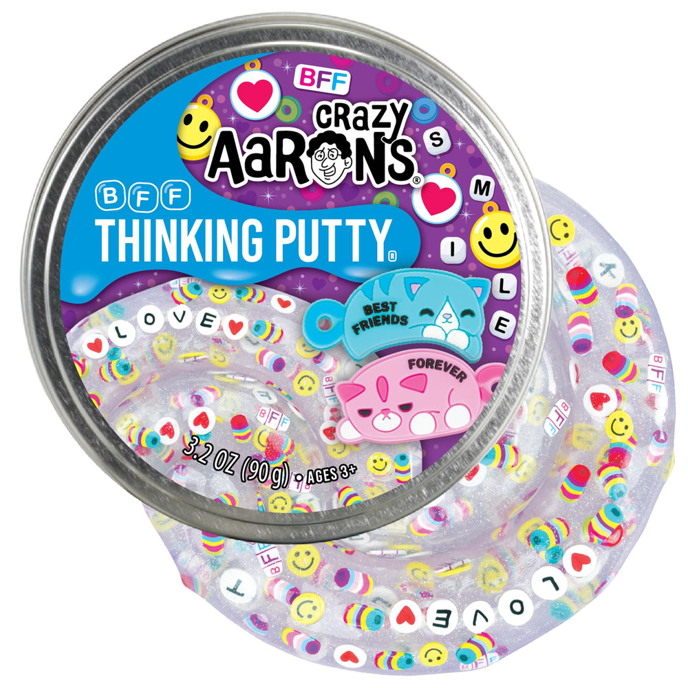 Crazy Aaron's Thinking Putty BFF: includes 90 g in a 4-inch tin for versatile play.