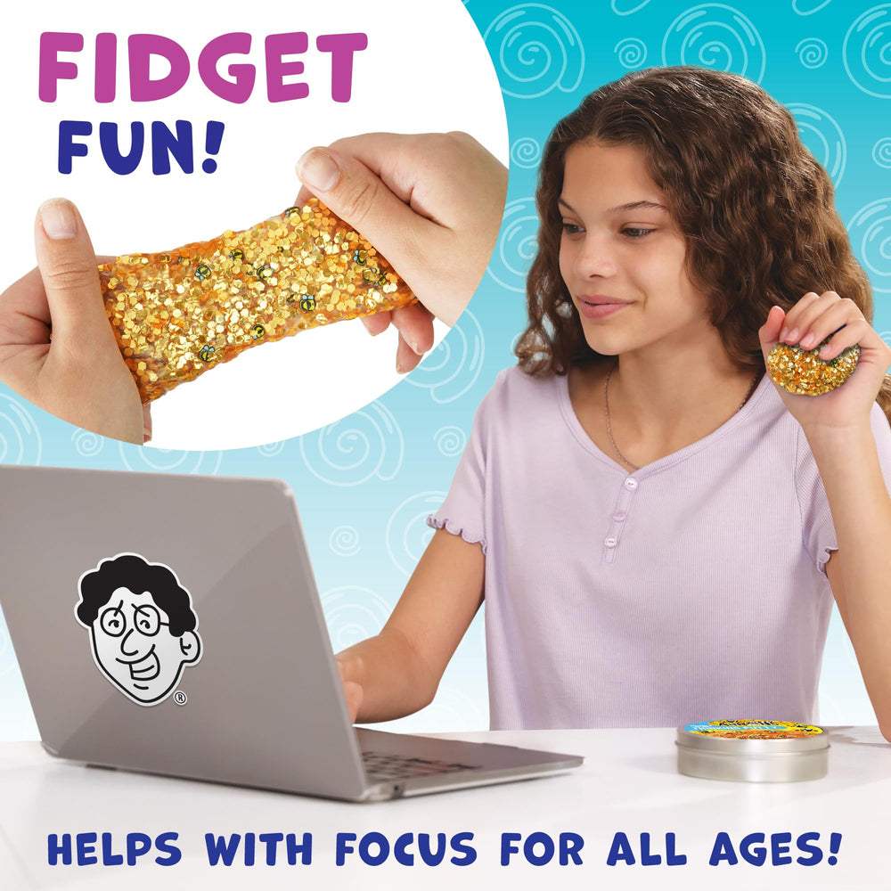 Crazy Aaron's Honey Hive stretch action demonstrates flexible sensory play for focus.