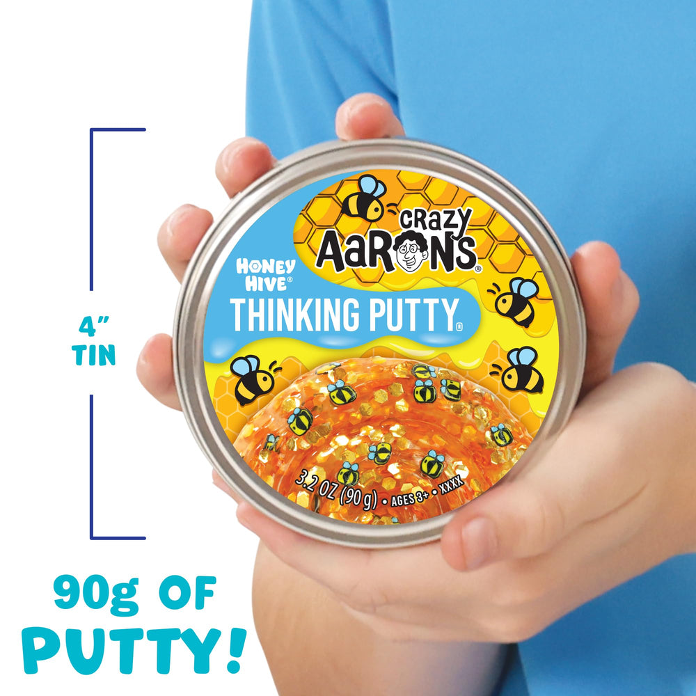 Crazy Aaron's Honey Hive close-up texture highlights smooth translucence and sensory squish.