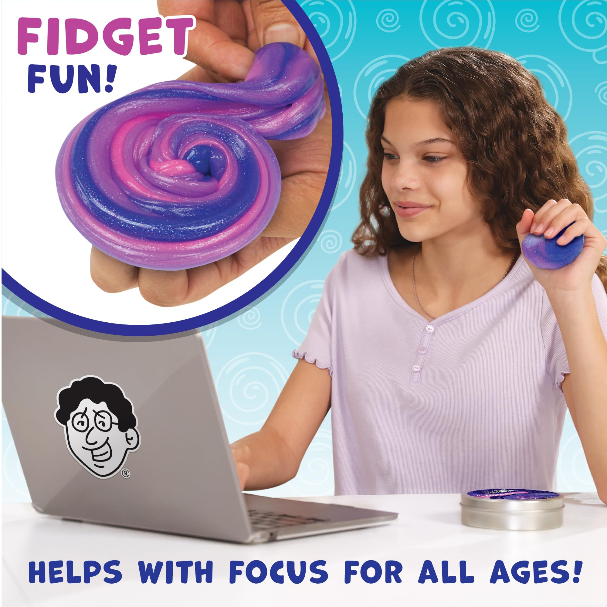 Crazy Aaron's Thinking Putty soft texture closeup highlighting squishy resistance.