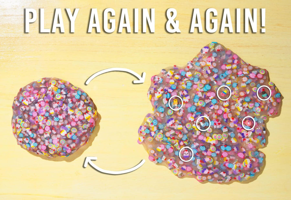 Crazy Aaron's Thinking Putty demonstrates stretch, bounce, and sculpt actions for versatile play