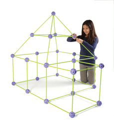 Crazy Forts castle formation encourages collaborative, constructive family fun.