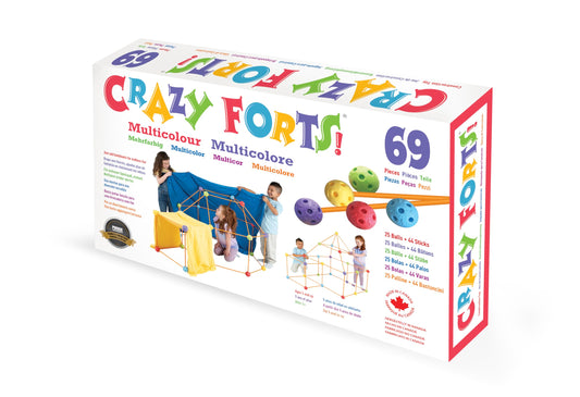 Crazy Forts Everest geometry balls for endless build options and imaginative play.