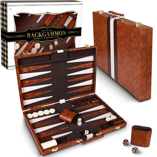 Crazy Games backgammon board-table setup demonstrates portable design for home and travel play