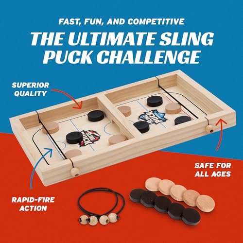 Crazy Games sling puck pieces durable for long lasting play across ages
