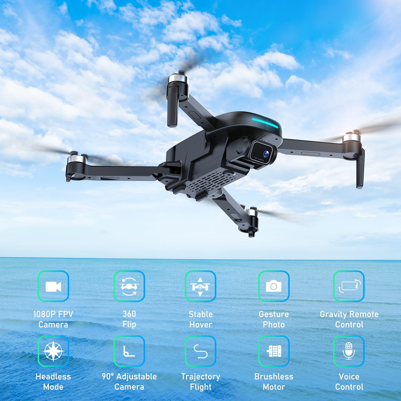 CrazyNov brushless motors deliver smoother flights and quieter operation.