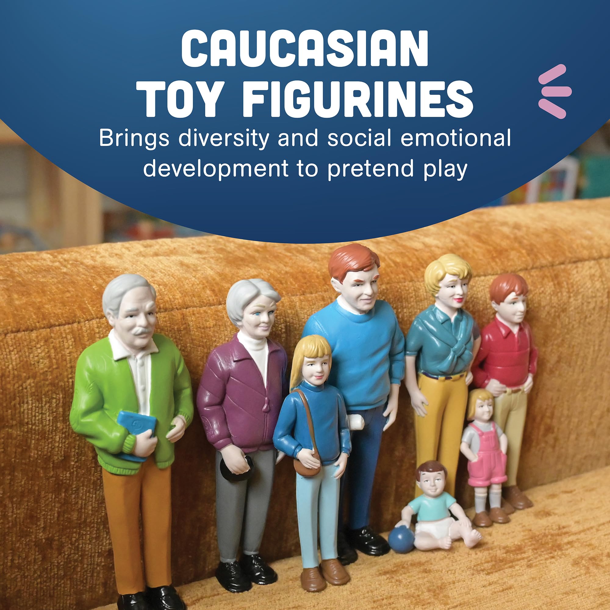 Cre8tive Minds Marvel Education Caucasian family mother figure enhances family role-play.
