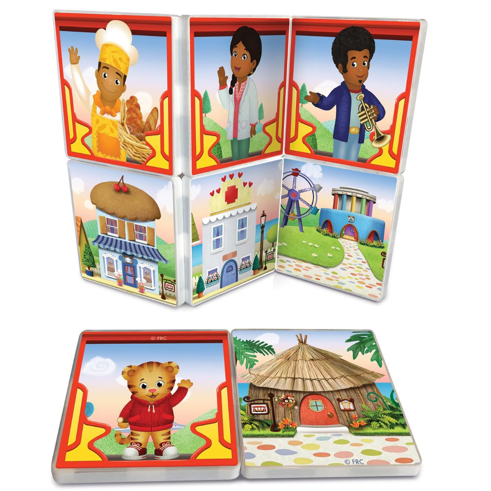 CreateOn Daniel Tiger trolley tiles chassis base enables stable, extended constructions
