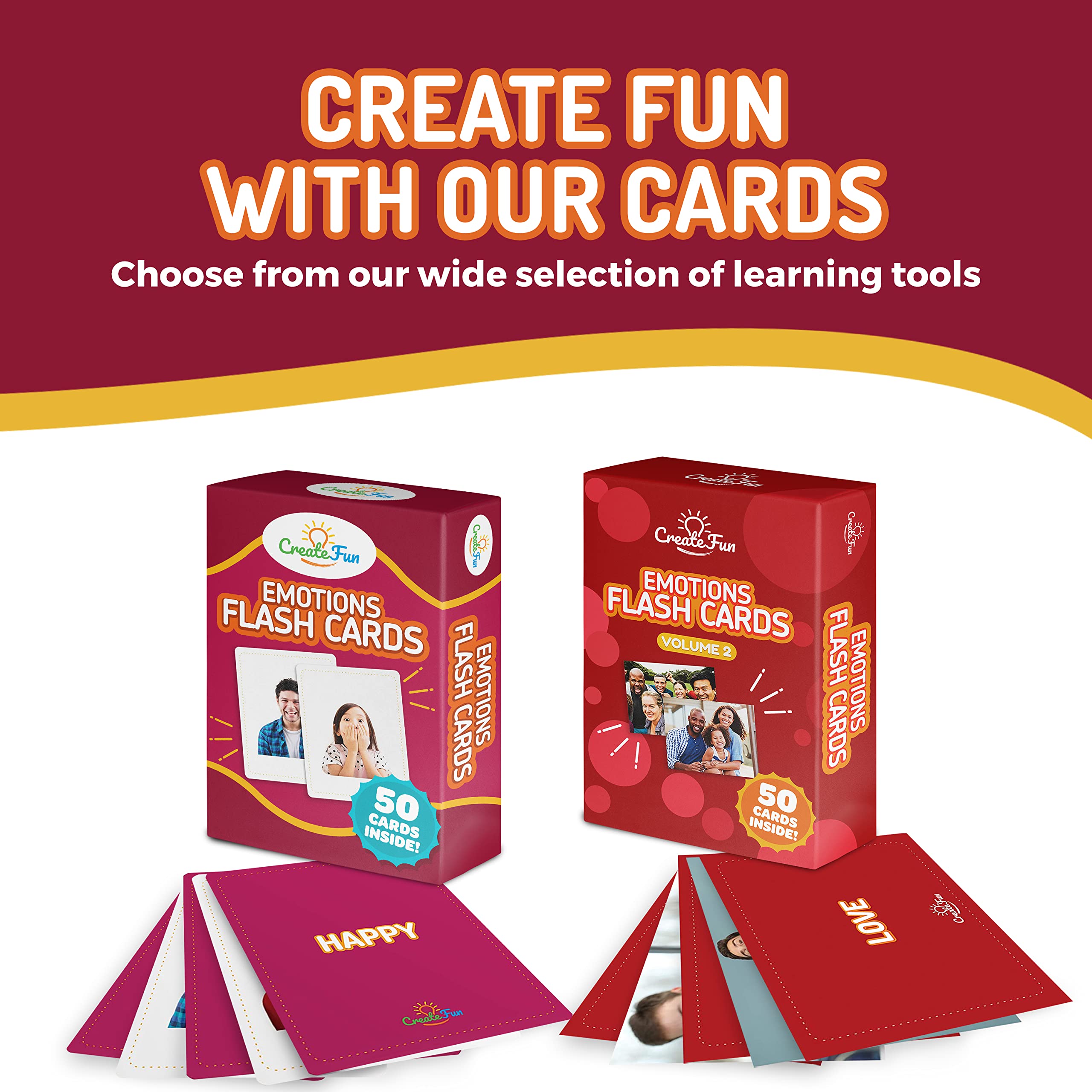 CreateFun Love emotion card photo to encourage positive relationships and social language