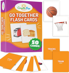 CreateFun Go Together flash cards with 50 realistic matching cards for classroom and conversation practice